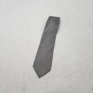 Dimoggio Silk Neck Tie Black White Squares Geometric